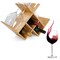 G Francis Wine Holder Countertop - 3 Bottle Wooden Wine Rack with Glass Storage